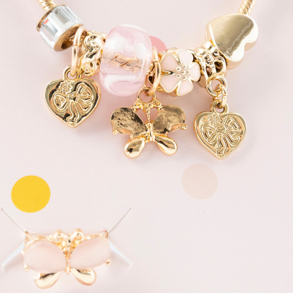 Sunnie Series Charm Bracelet & Ring Set - BUTTERFLY GOLD
