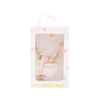 Sunnie Series Charm Bracelet & Ring Set - BUTTERFLY GOLD