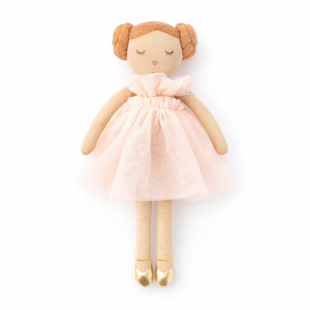 Kaiser Toy Box - Kids Fabric Doll - PEACH RUFFLE