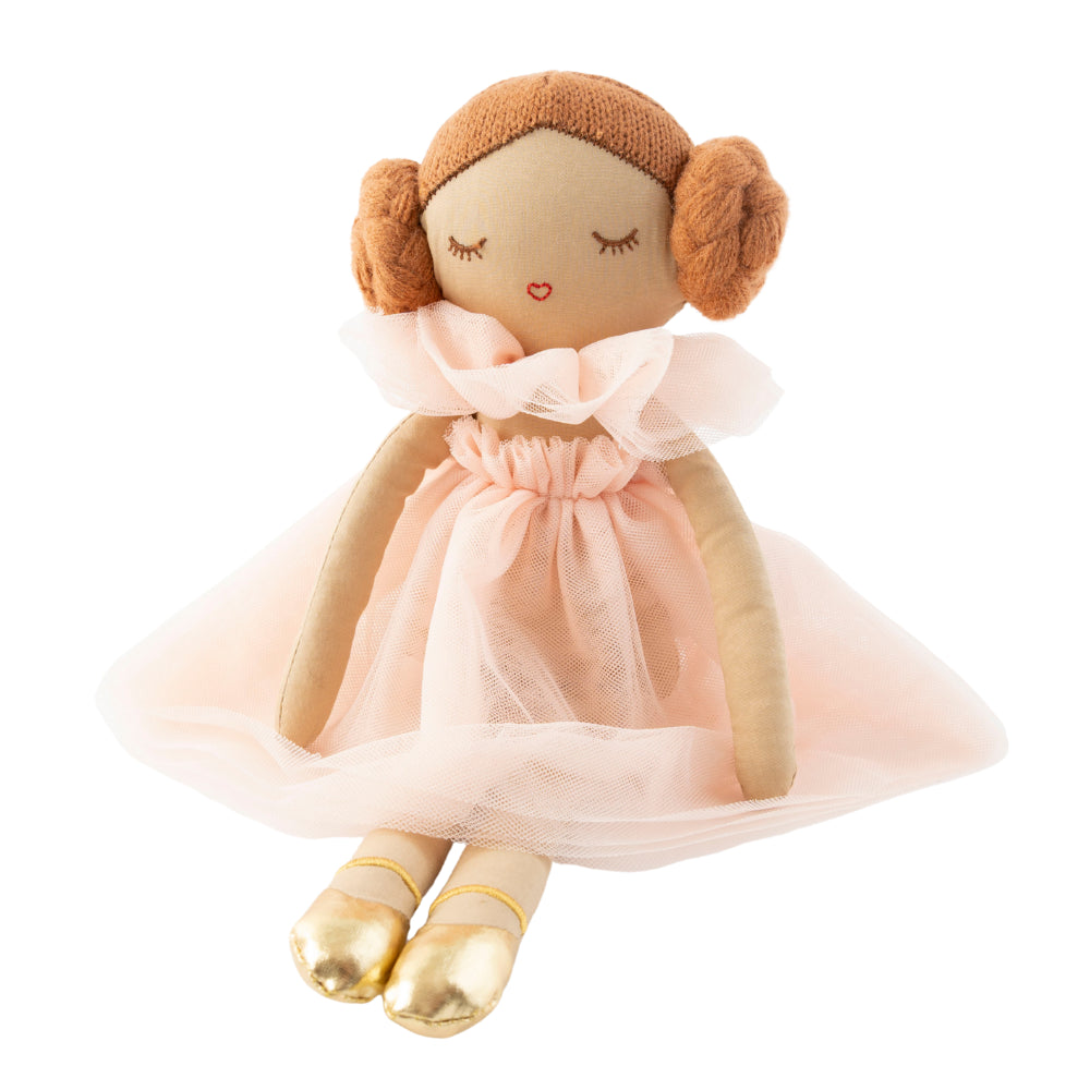 Kaiser Toy Box - Kids Fabric Doll - PEACH RUFFLE