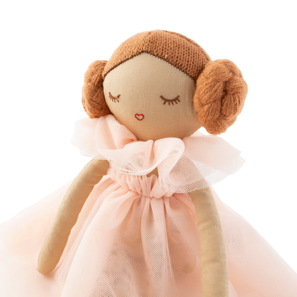 Kids Fabric Doll - PEACH RUFFLE