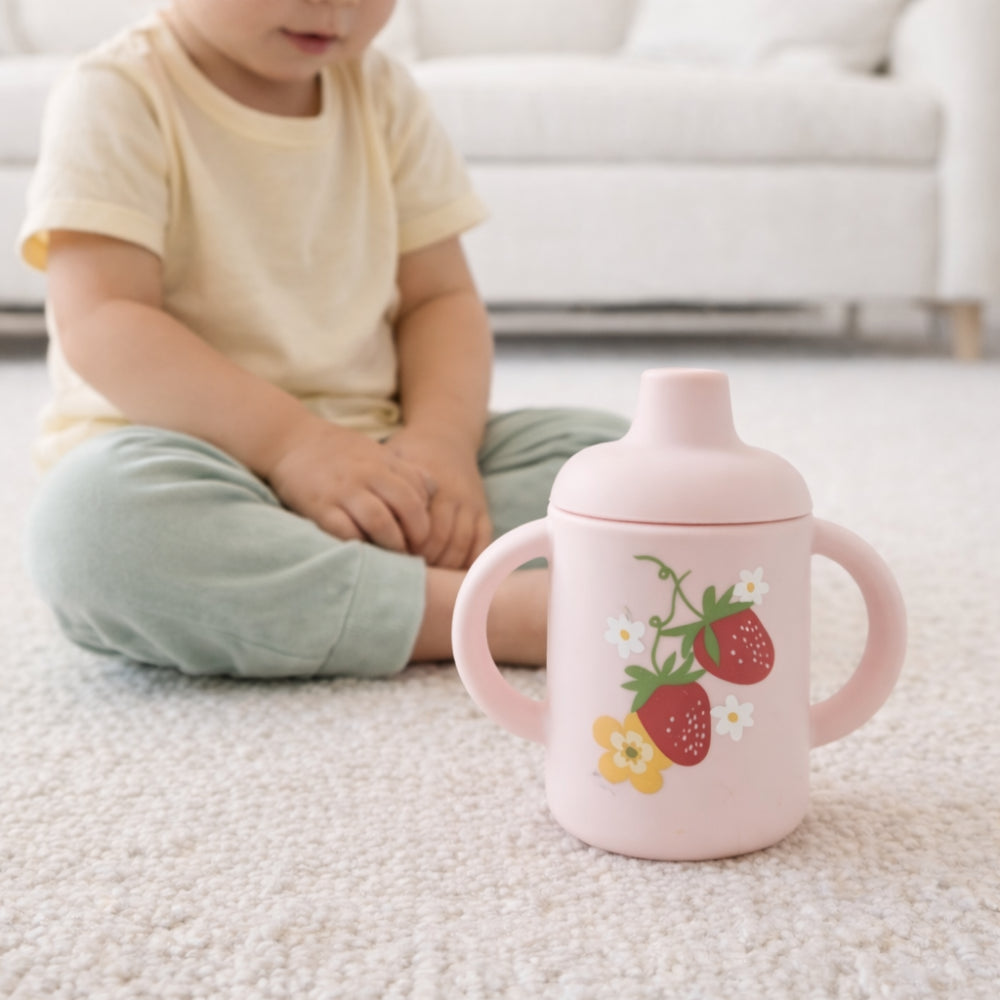 Market Day - Baby Silicone Sippy Cup - STRAWBERRY