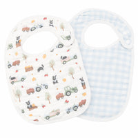 Market Day - Baby Muslin Bib 2pk - HARVEST