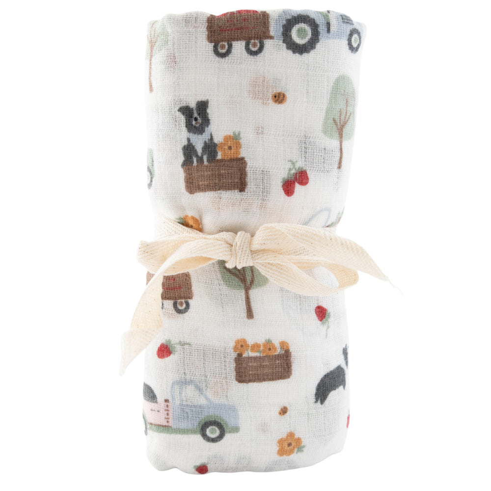 Market Day - Baby Muslin Swaddle - HARVEST