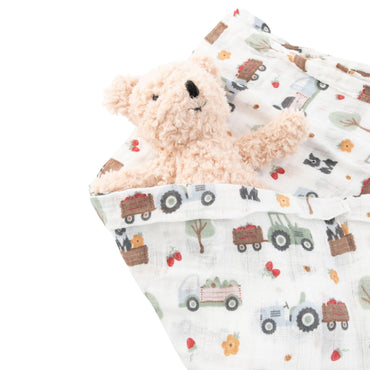 Market Day - Baby Muslin Swaddle - HARVEST