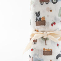 Market Day - Baby Muslin Swaddle - HARVEST