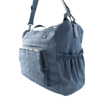 Market Day - Nylon Quilted Baby Tote Bag - SLATE BLUE