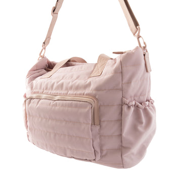Market Day - Nylon Quilted Baby Tote Bag - DUSTY PINK