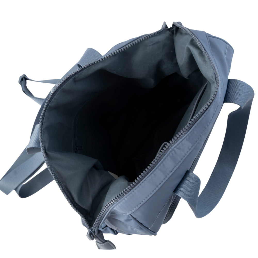 Market Day - Nylon Quilted Baby Backpack - SLATE BLUE