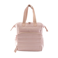 Market Day - Nylon Quilted Baby Backpack - DUSTY PINK