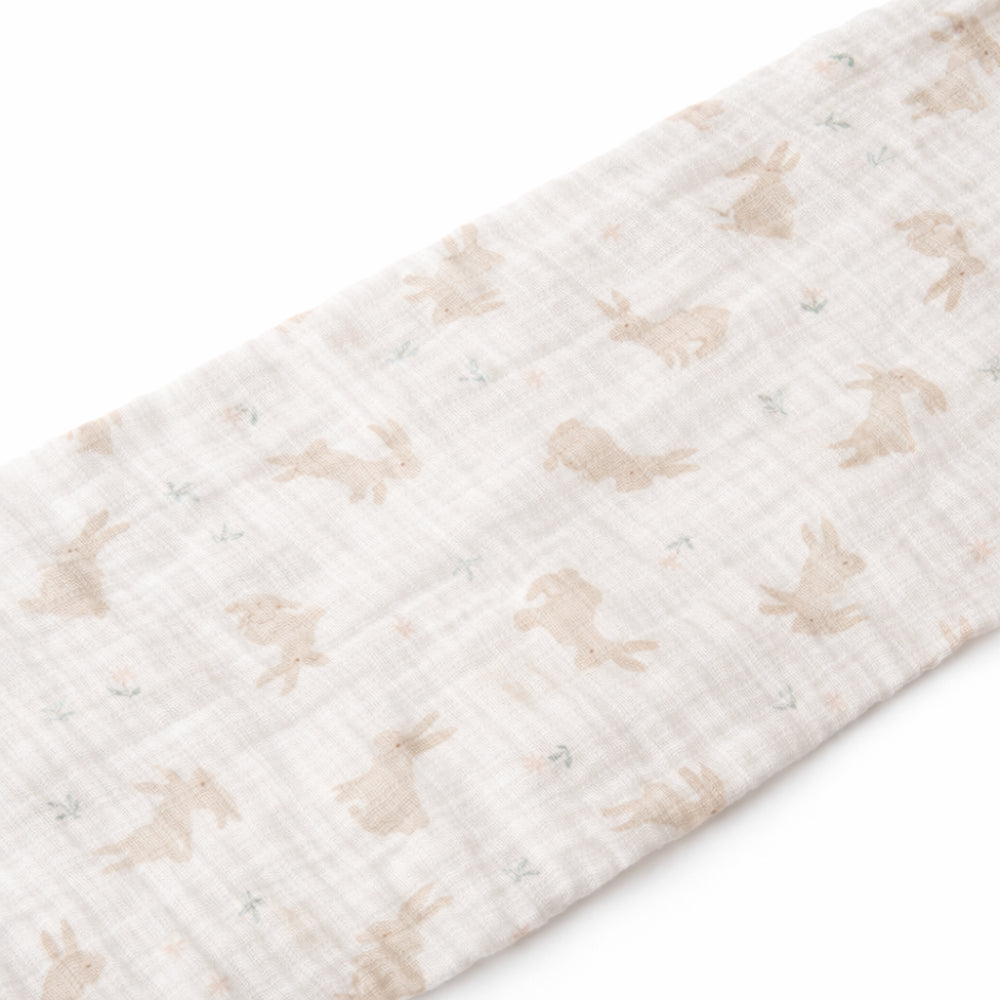 Tiny Tales Baby Muslin Swaddle - BUNNY PLAY