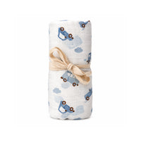 Tiny Tales Baby Muslin Swaddle - ON THE ROAD