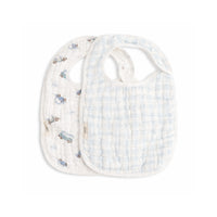 Tiny Tales Baby Muslin Bib 2pk - ON THE ROAD