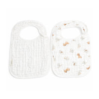 Tiny Tales Baby Muslin Bib 2pk - PUPPIES