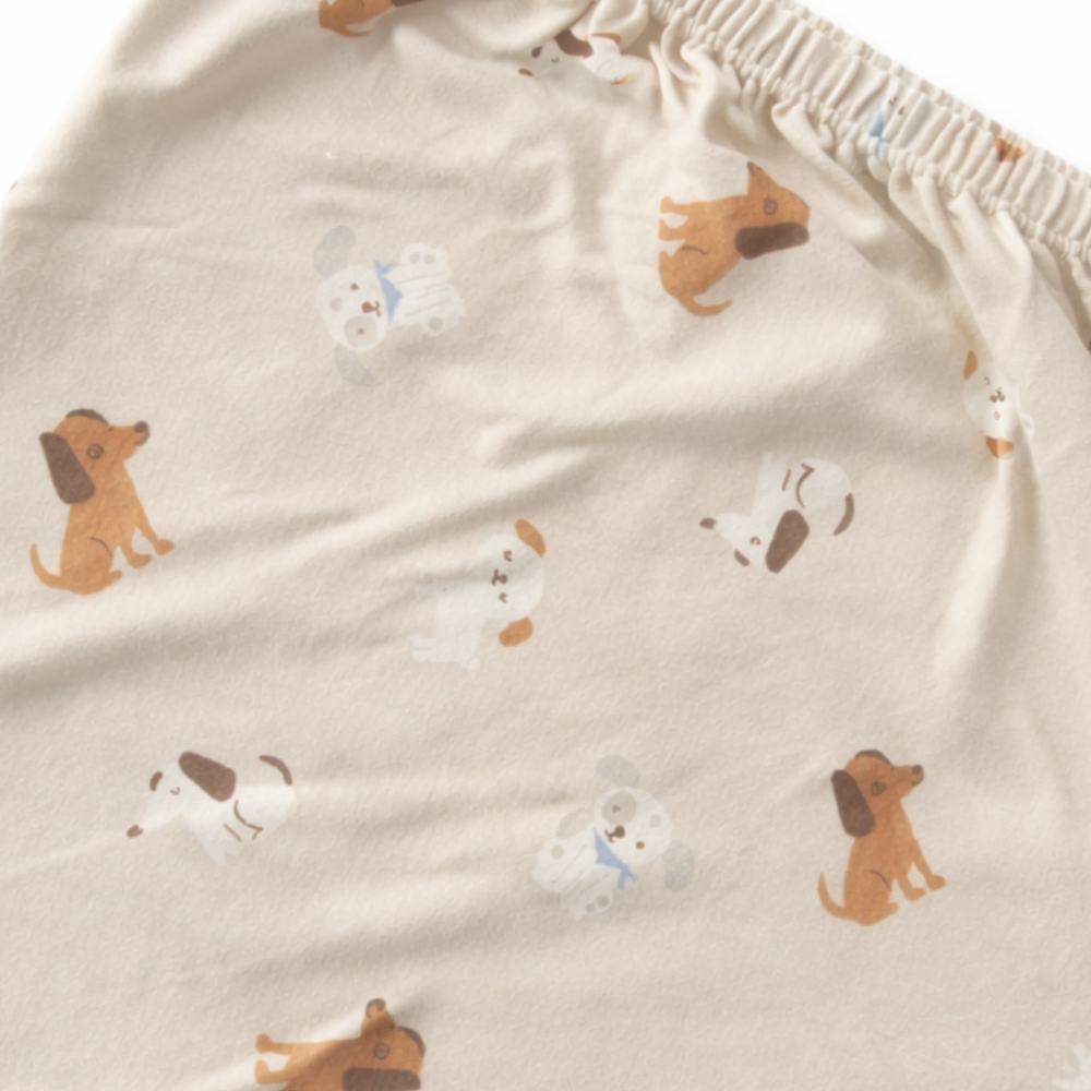 Tiny Tales Baby Fitted Cot Sheet - PUPPIES