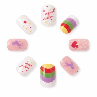 Sunnie Series 24 Pack Artificial Nails - MAGIC RAINBOW