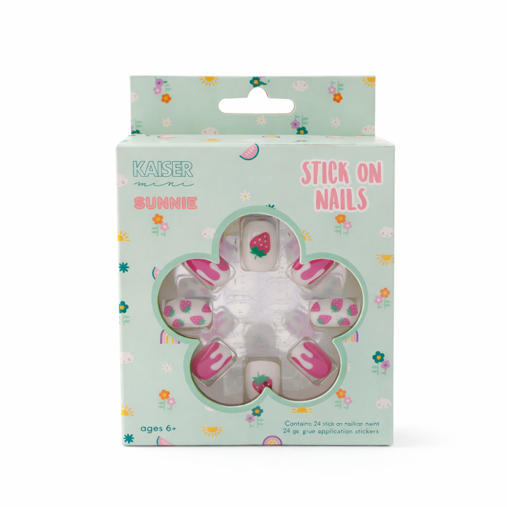 Sunnie Series 24 Pack Artificial Nails - BERRY BLOOM