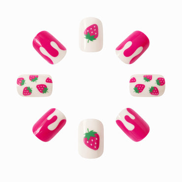 Sunnie Series 24 Pack Artificial Nails - BERRY BLOOM