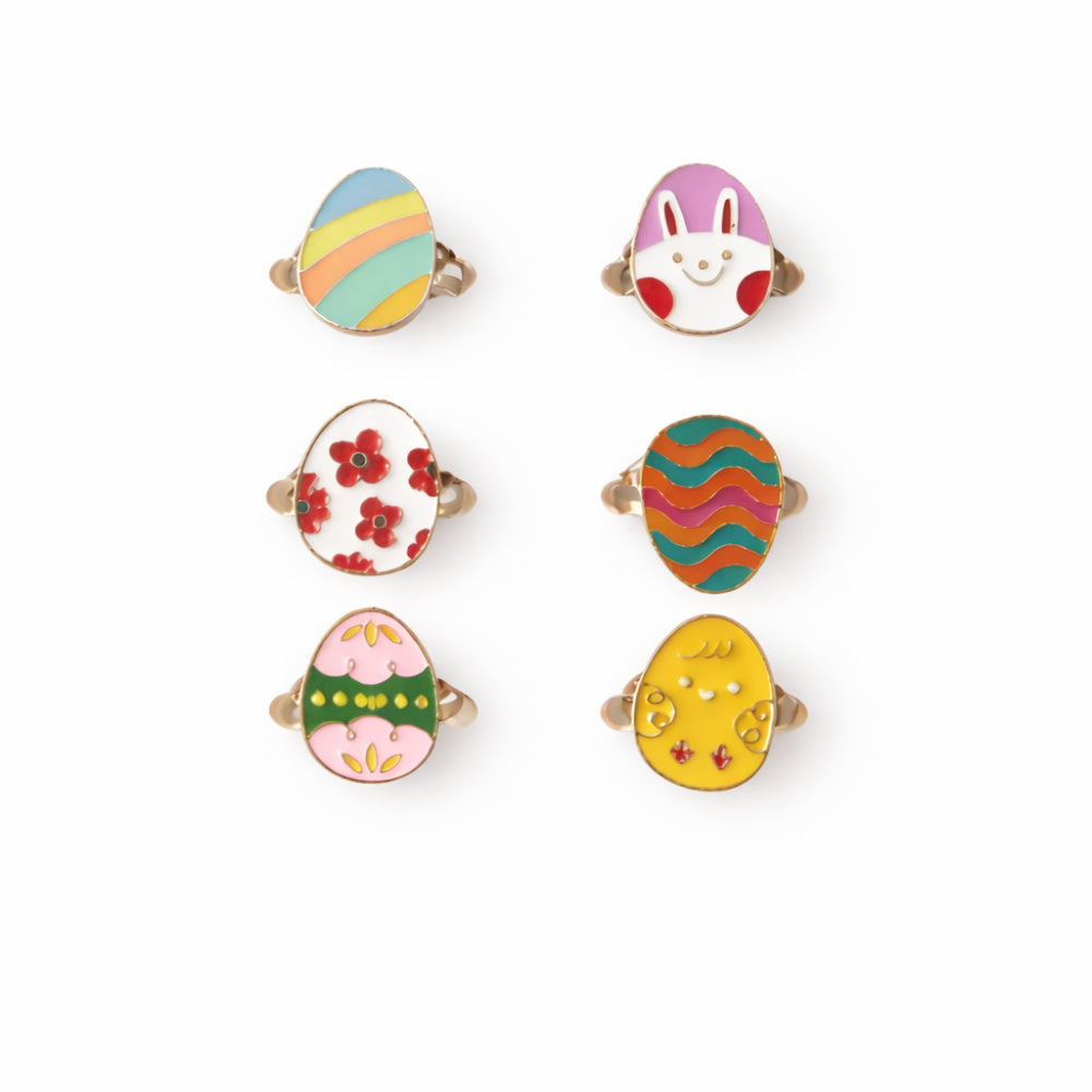 Hoppy Times Kids Easter 6pk Ring Set
