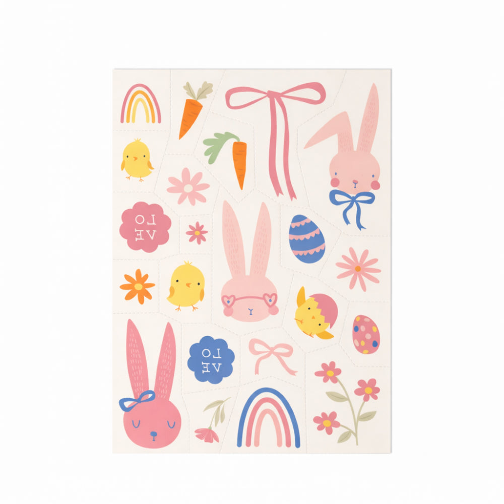 Hoppy Times Kids Easter Temporary Tattoos - BUNNY LOVE