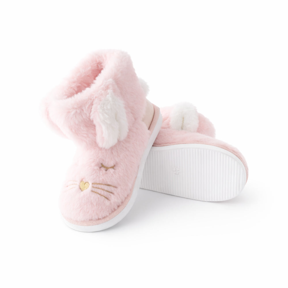 Hoppy Times Kids Easter Novelty Slipper Boot - PINK BUNNY
