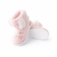 Hoppy Times Kids Easter Novelty Slipper Boot - PINK BUNNY