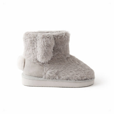 Hoppy Times Kids Easter Novelty Slipper Boot - GREY BUNNY