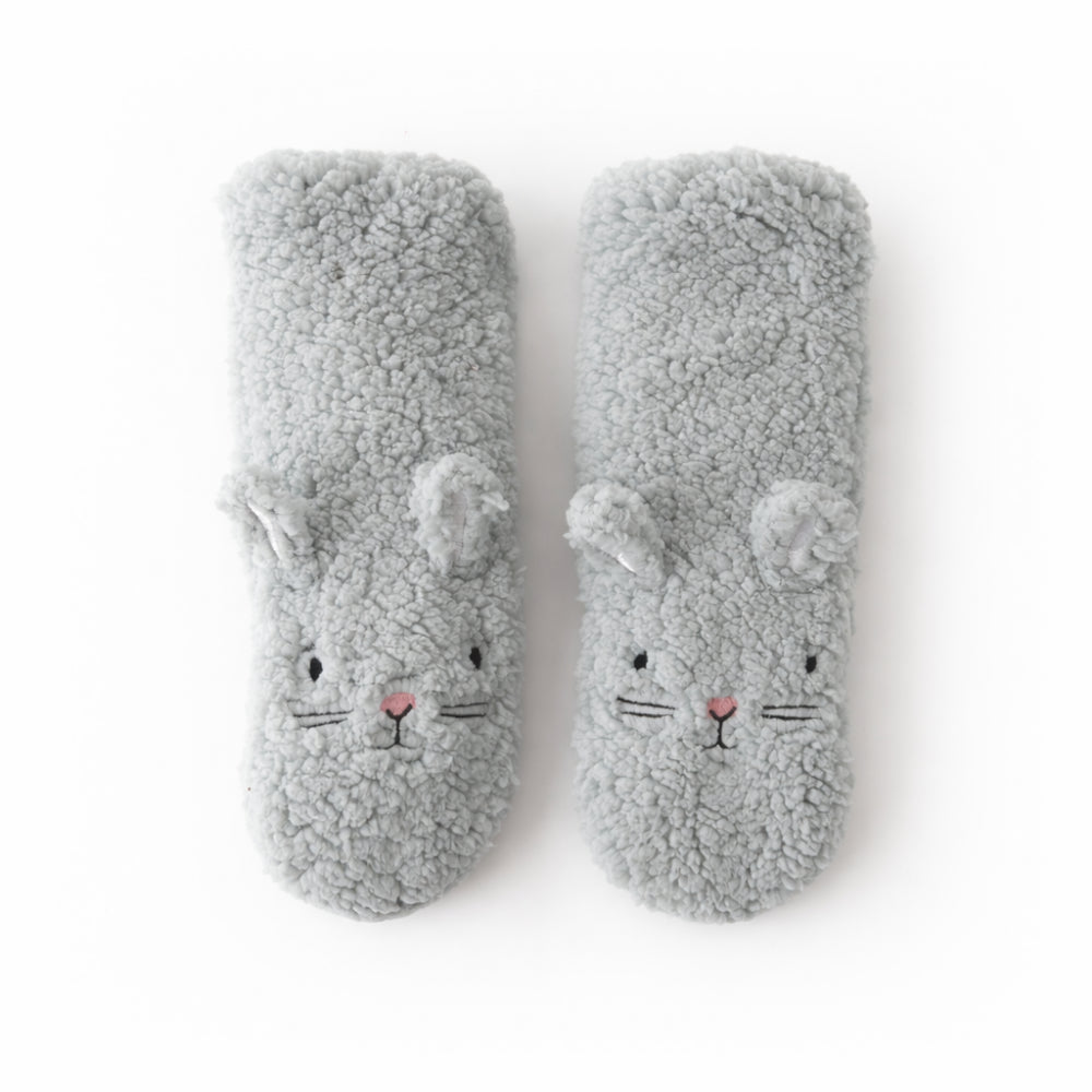 Hoppy Times Kids Easter Novelty Sleep Socks - BUNNY GREY