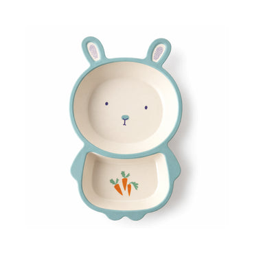 Hoppy Times Kids Easter Bamboo Dinner Set - BLUE BUNNY