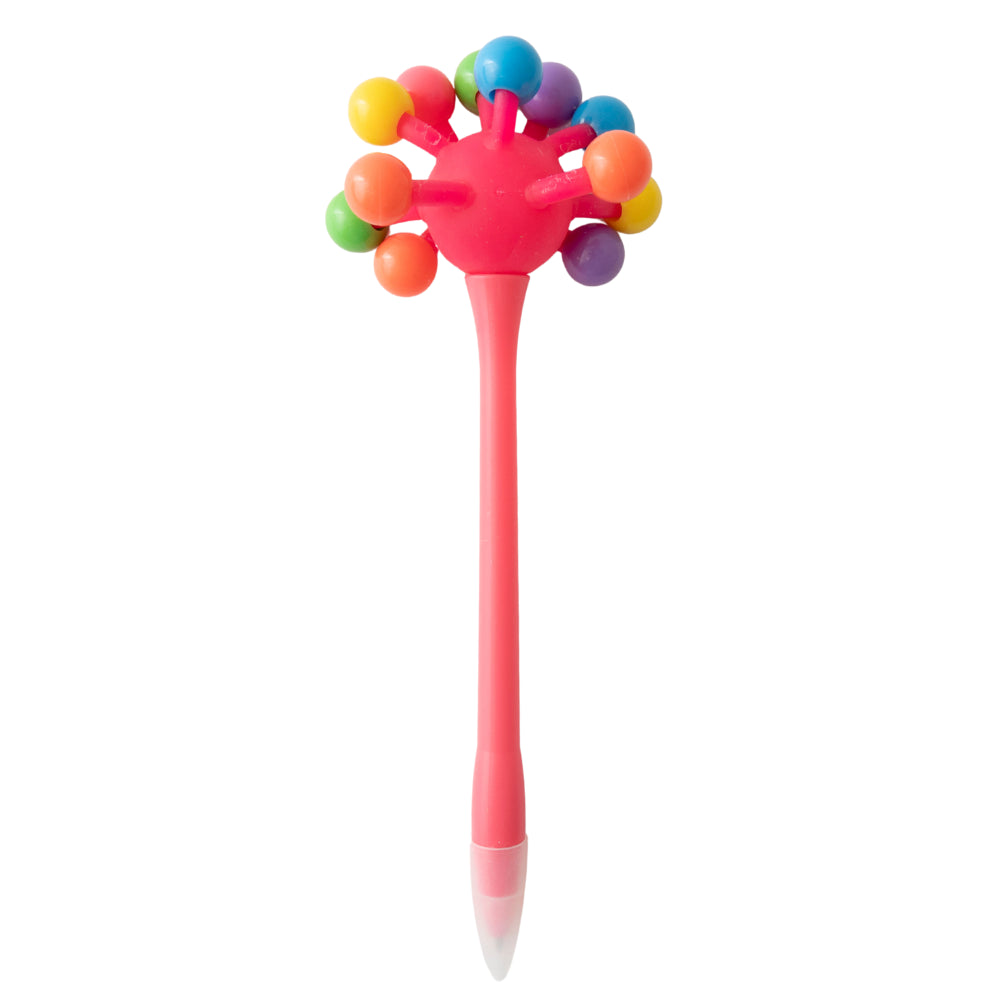 Kids Novelty Pen - WIGGLY BEAD PINK