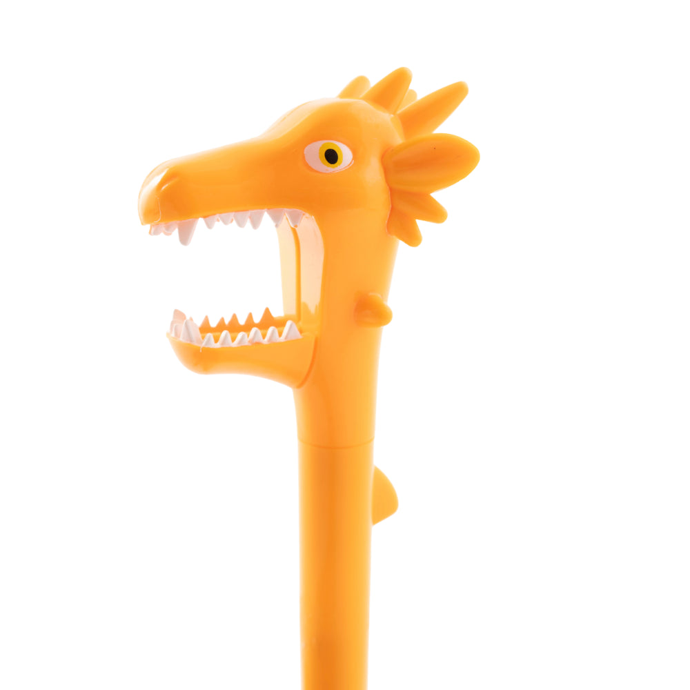 Kids Novelty Pen - DRAGON CHOMP ORANGE