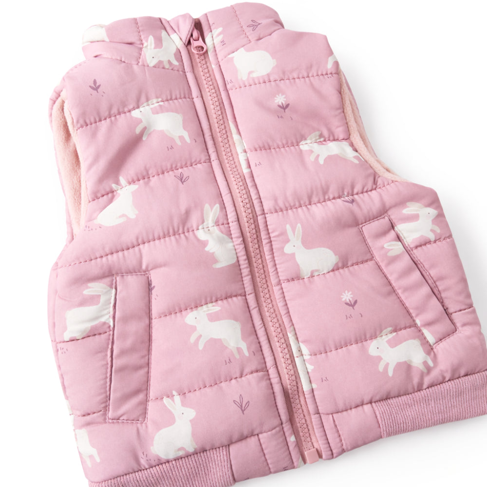 Tiny Tales Baby Puffer Vest - BUNNY PLAY