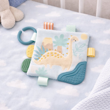 Wonderland Baby Collection Textured Square - BLUE DINOSAUR
