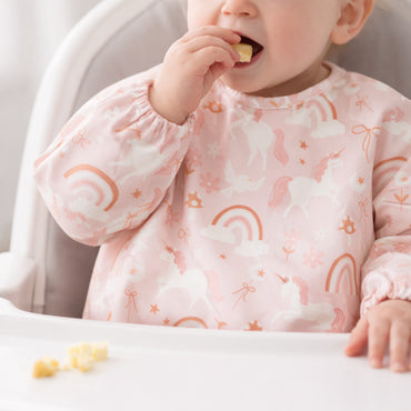 Wonderland Baby Collection Feeding Smock - PINK UNICORN