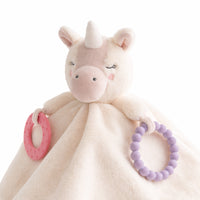 Wonderland Baby Collection Plush Comforter with Silicone - CREAM UNICORN