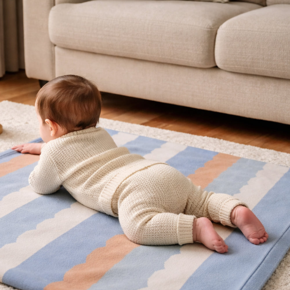Wonderland Baby Collection Cotton Pram Blanket - SCALLOP