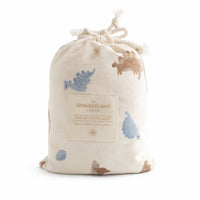Wonderland Baby Collection Bassinet Fitted Sheet - CREAM DINOSAUR