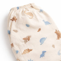 Wonderland Baby Collection Cot Fitted Sheet - CREAM DINOSAUR
