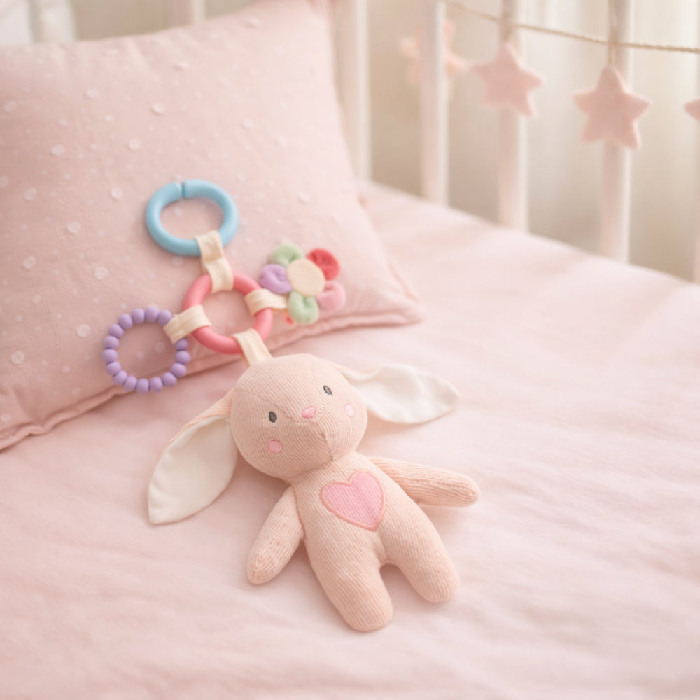 Wonderland Baby Collection Pram Toy - PINK BUNNY