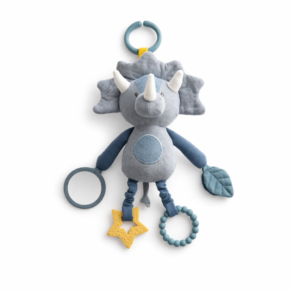 Wonderland Baby Collection Pram Toy - BLUE TRICERATOPS