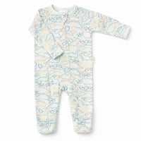 Wonderland Baby Collection Footless Growsuits - DINO OUTLINE