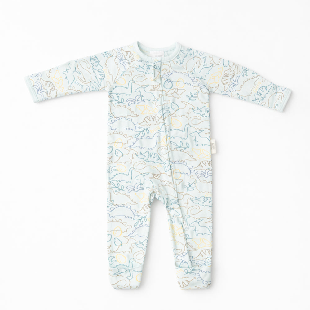 Wonderland Baby Collection Footless Growsuits - DINO OUTLINE
