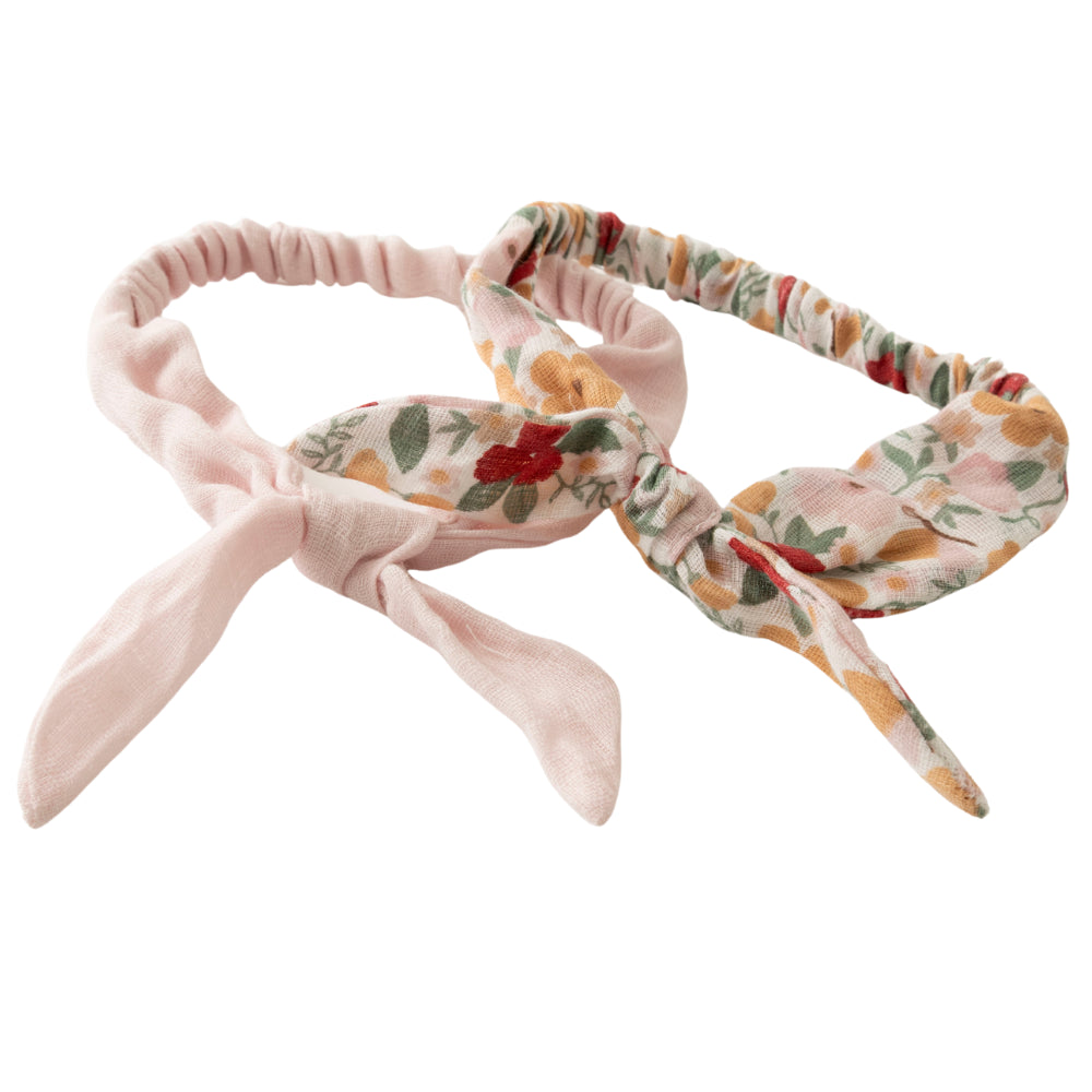 Market Day - Baby Muslin Headband 2pk - STRAWBERRY FIELDS