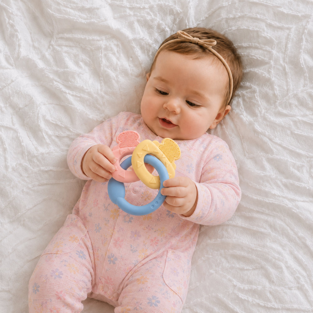 Story Time Collection Baby Teething Ring Keys - MULTI