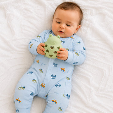 Story Time Collection Baby Rattle Bear  - SAGE