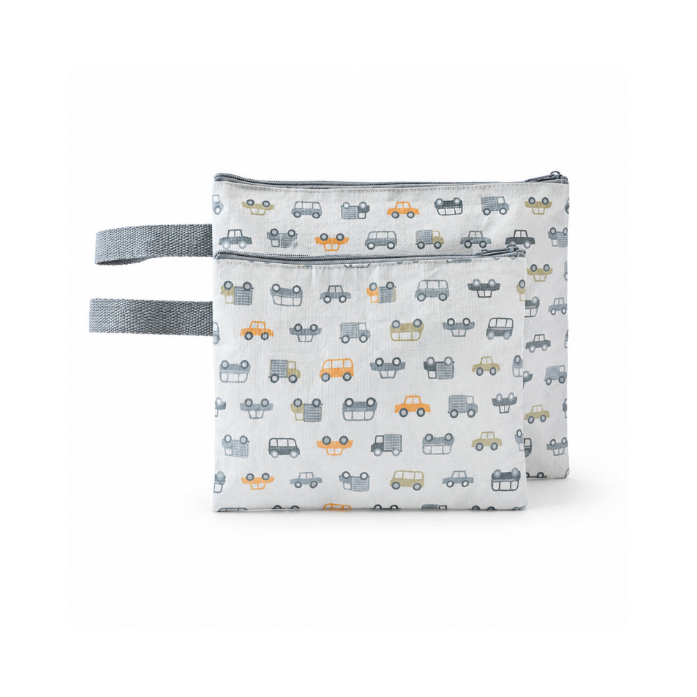 Story Time Collection Baby Nappy Accessories Clutch 2 Pack - TINY WHEELS