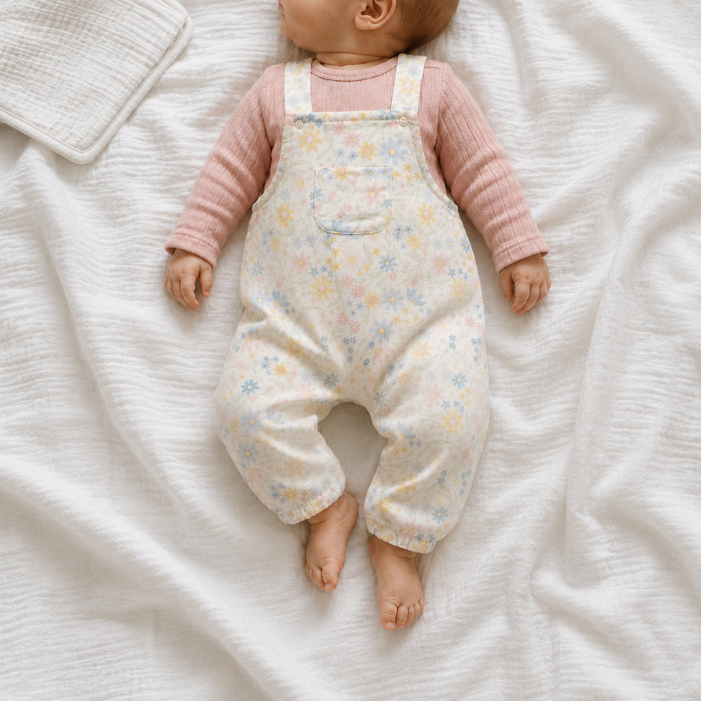 Story Time Collection Baby Jersey Overalls with Bodysuit - BABY BLOSSOMS