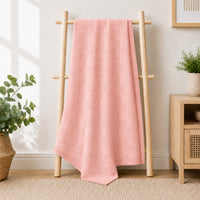 Story Time Collection Baby Classic Knitted Pram Blanket 100cm x 100cm - PINK