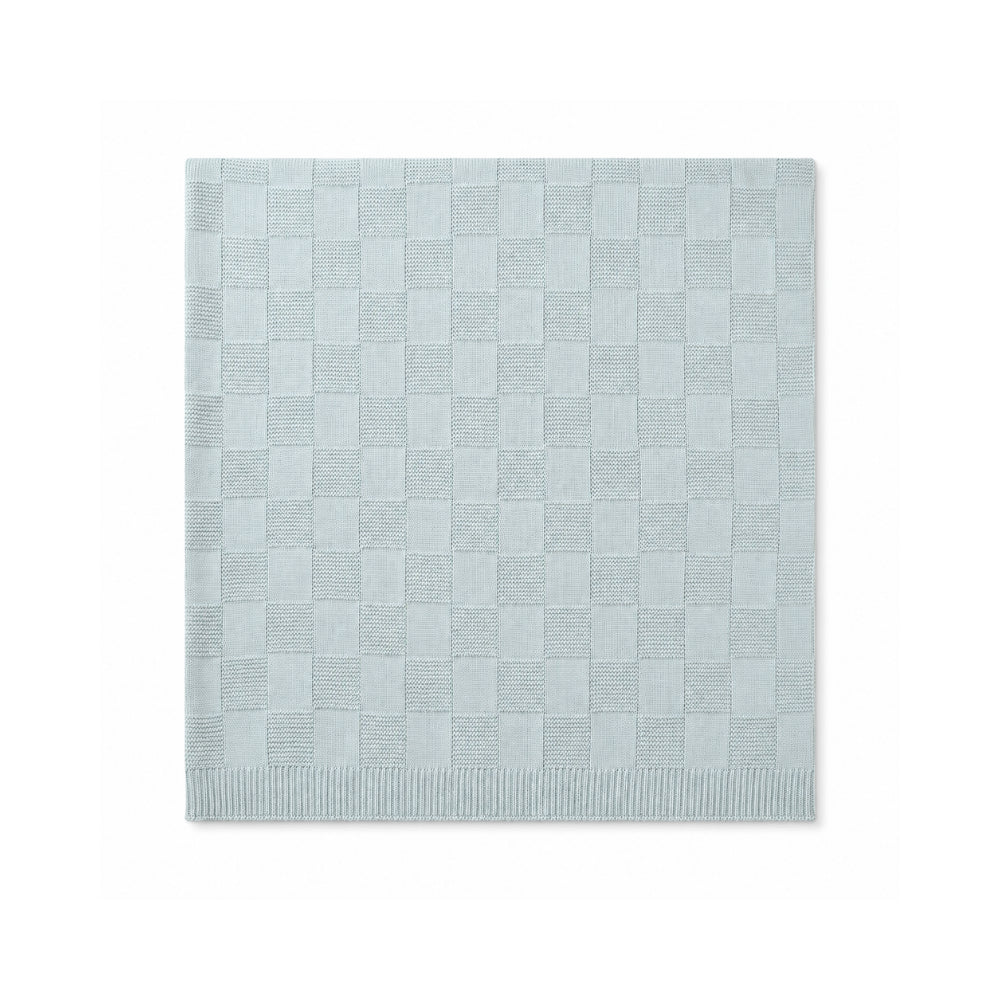 Story Time Collection Baby Classic Knitted Pram Blanket 100cm x 100cm - BLUE