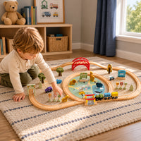 Made To Treasure Kids Wooden Toy - DINO TRAIN SET